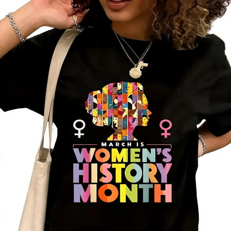 Empower Women National Women's T-Shirt 100% Cotton Funny Graphic Short Sleeve Tee Novelty Shirt Casual Crew Neck Top S-5XL