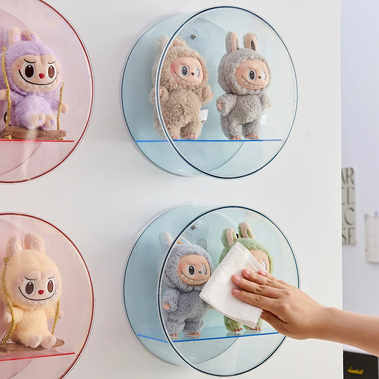 

Шкаф для хранения аксессуаров Labubu, витрина, настенная витрина, прозрачный акриловый пылезащитный шкаф для фигурок