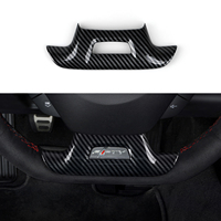 Car Steering Wheel Bottom Sticker ABS Carbon Fiber Decal Interior Trim Cover for Chevrolet Camaro 2016 - 2024 Accessories
