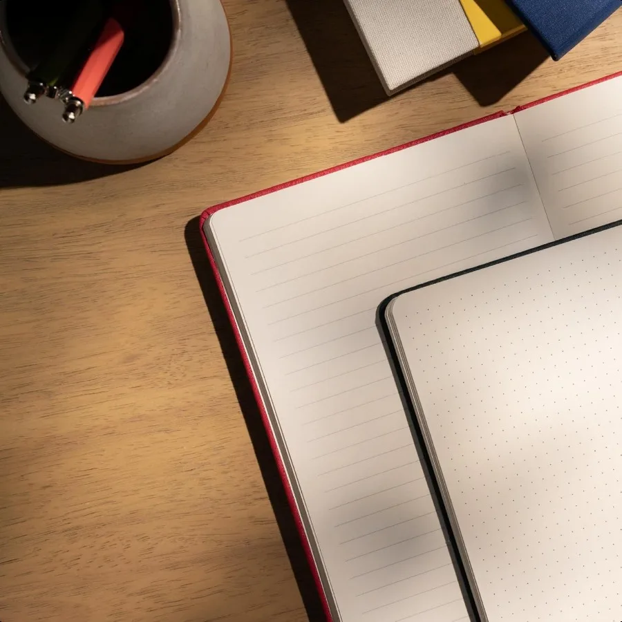 두꺼운 100gsm 용지의 하드커버 점선 노트, A5 사이즈(8.3인치 x 5.4인치), 여행, 학교용 일기장