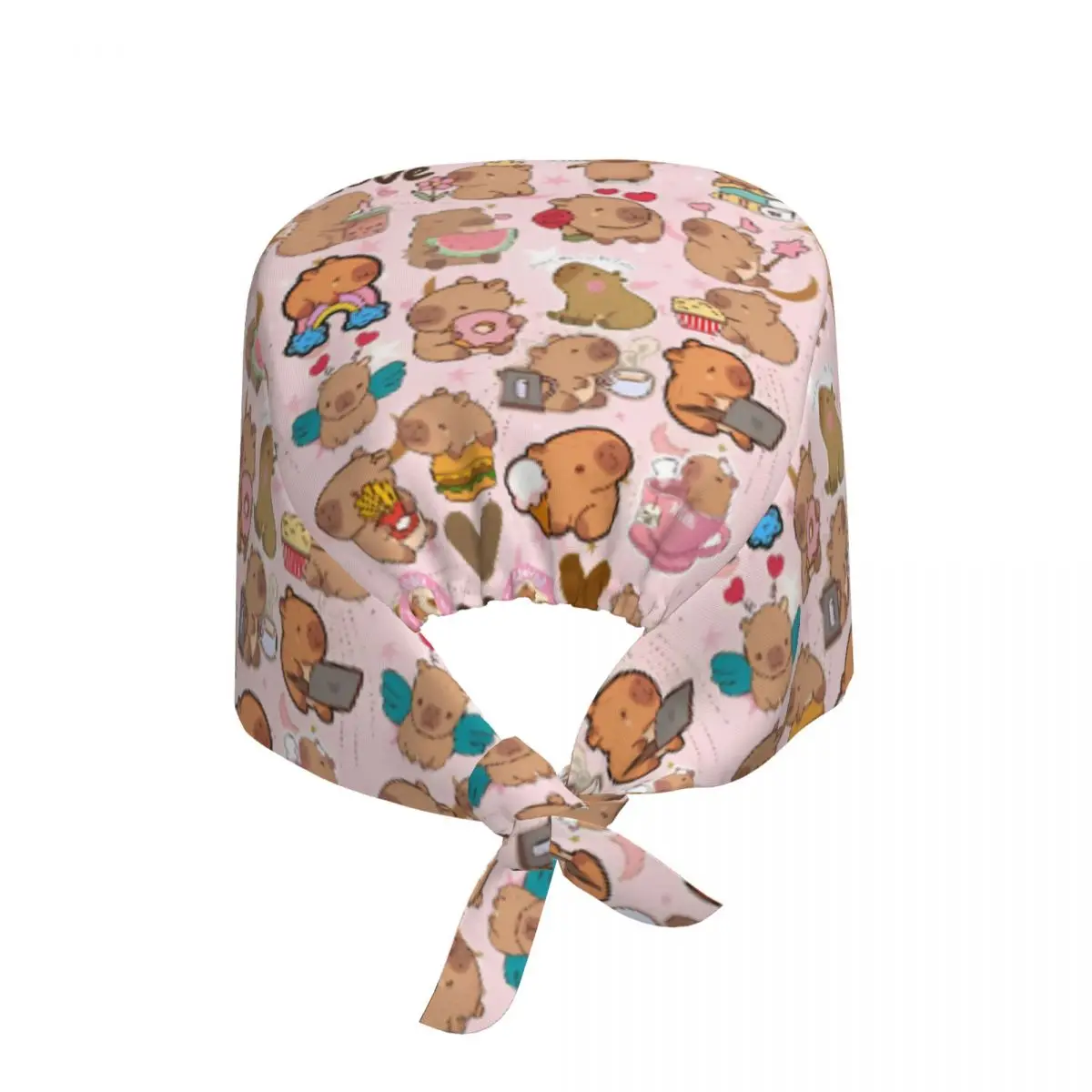 Custom Capybara Love Cleaning Working Cap Cool Men Women Scrub Cap Surgicals Hat Nurse Scrubs Hat Nurse
