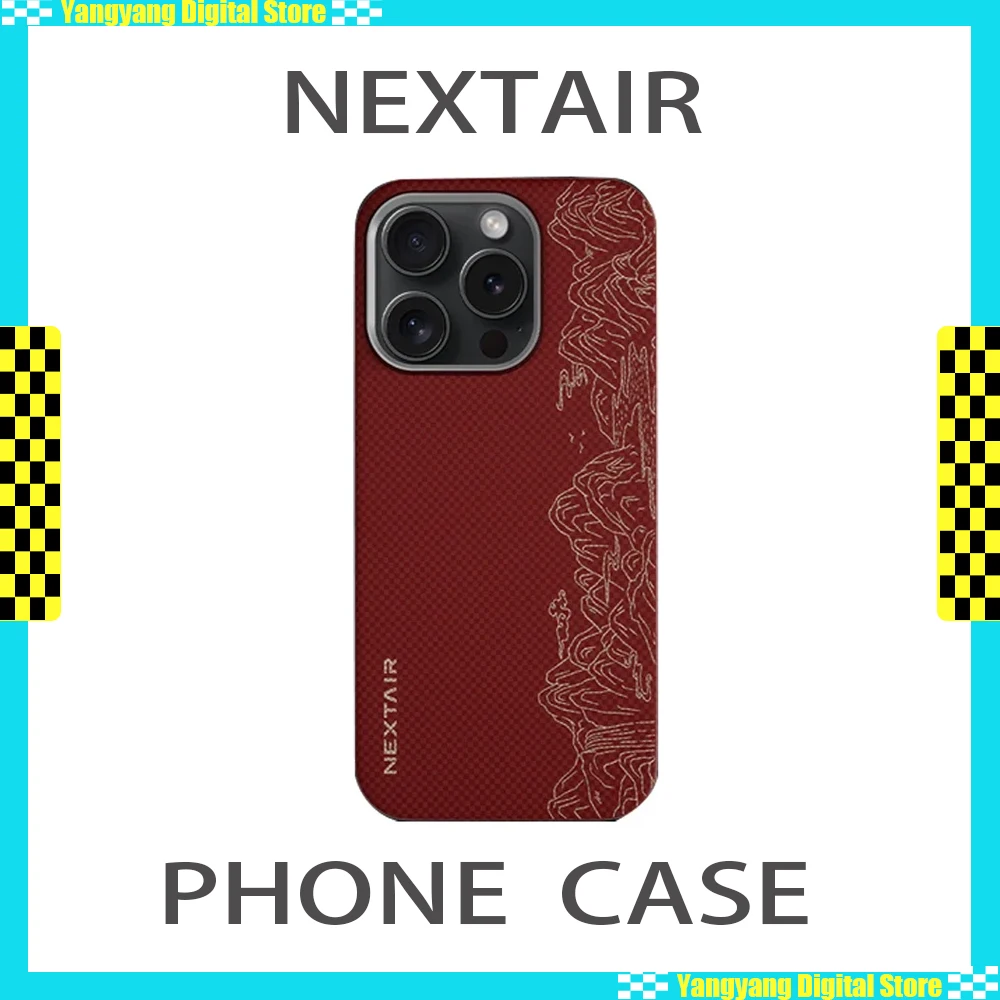 

NEXTAIR Magsafe Magnetic Aramid Fiber Case Cover Metal Lens Anti-drop Wireless Charging Customized iPhone16 iPhone16PROMAX Case
