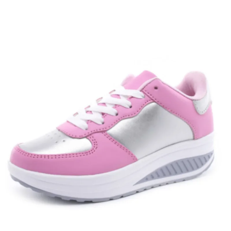 Zapatillas de deporte transpirables para mujer, zapatos impermeables con plataforma de cuña, informales, para baile swing, 2024