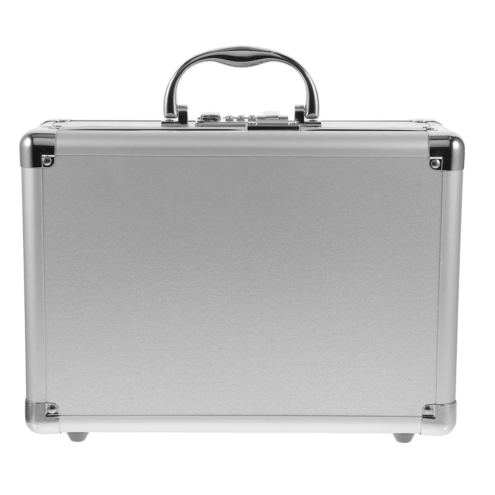 Aluminum Hand Carry Case Tool Box Organizer Password Lock Portable Suitcase Mens Metal Briefcase Storage Container Mechanics