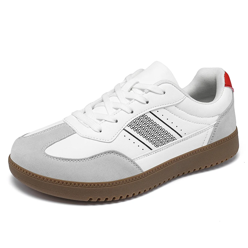 Men's Wide-Fit Retro Casual Sneakers, Pu Leather Upper, Rubber Sole with Good Grip, Wide-Last Unisex Fashion Sneakers, Suitable for Outdoor Hiking and Commuting