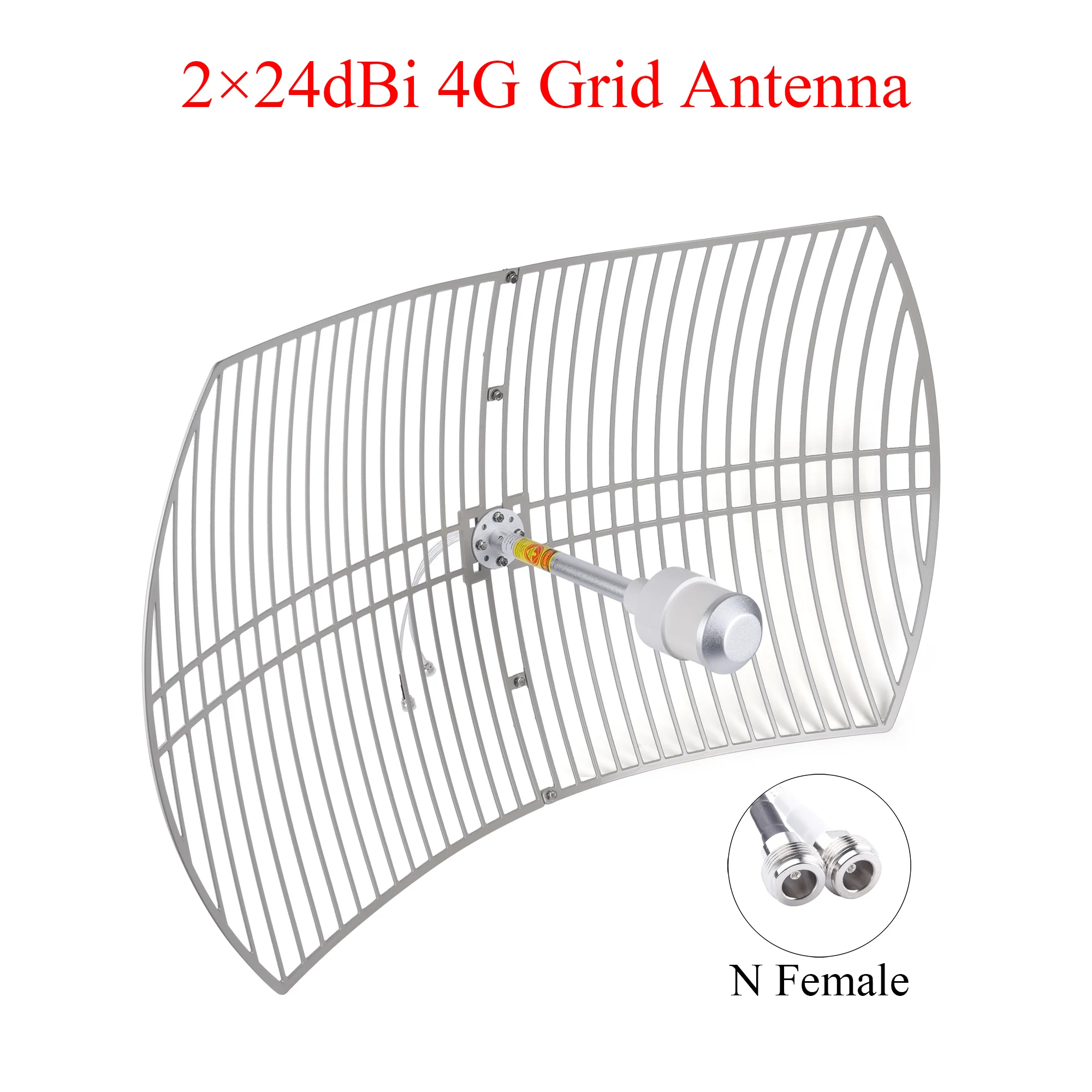 Antenna parabolica a griglia 2 x 24dBi 4G LTE 1700-2700MHz Antenna esterna N femmina per amplificatore Booster di segnale del Router