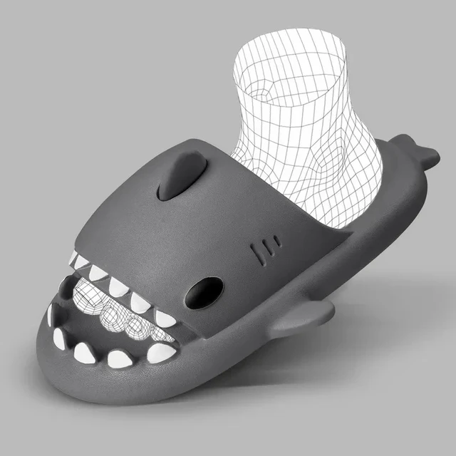 2024 Men EVA Shark Sandals Women Outdoor Beach Thick Soled Slippers Adult Non-slip Summer Slides Couple Cute Solid Color Shoes 4 2024 Men EVA Shark Sandals Women Outdoor Beach Thick Soled Slippers Adult Non-slip Summer Slides Couple Cute Solid Color Shoes 4