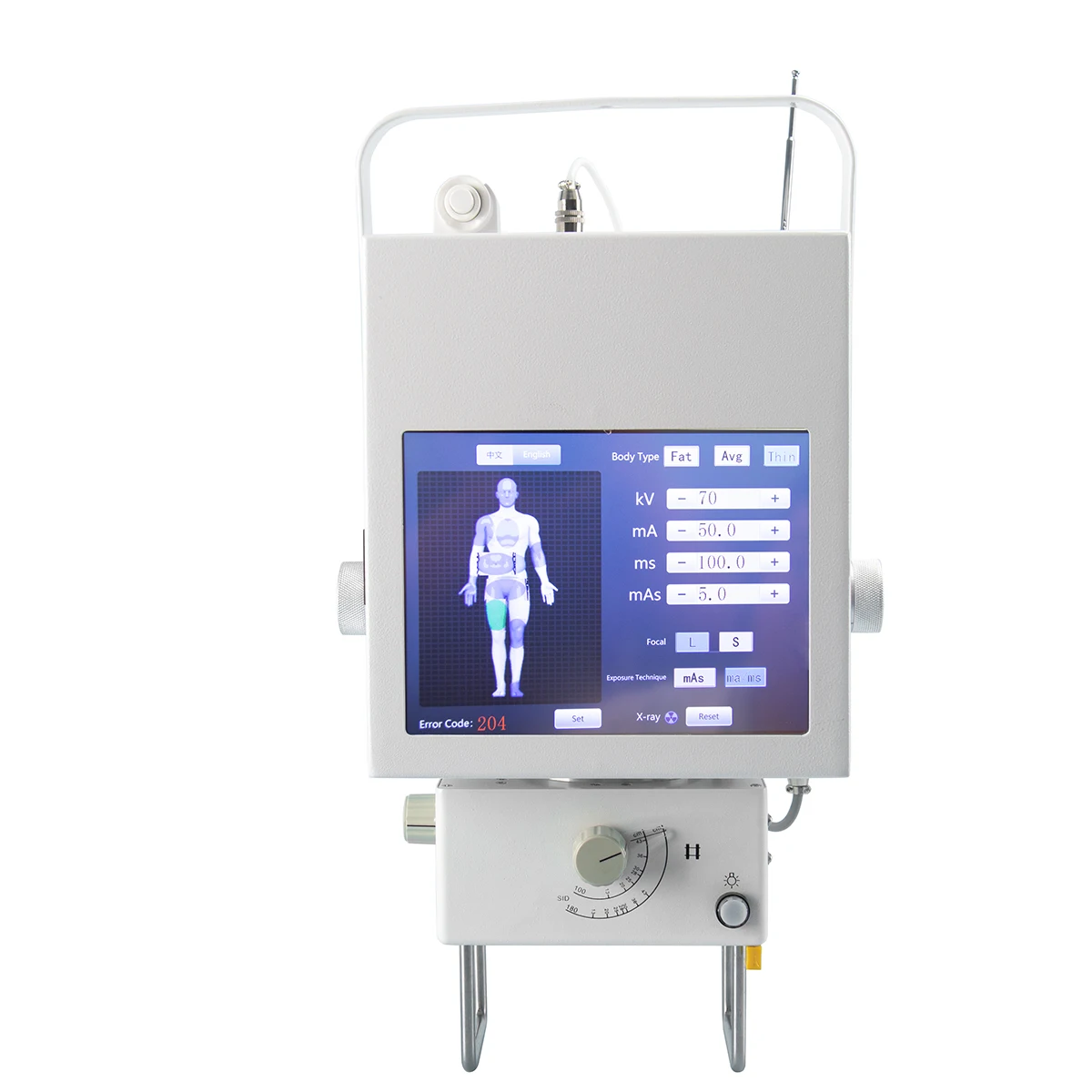 The 5.3KW High Resolution Digital Mobile Radiography X-ray Machine Switch Animal And Human Soft With A Best Price MSLPX15.