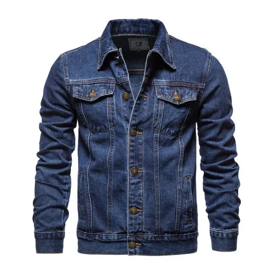 2026 New Spring and Autumn Men's Casual Workwear Jeans Jacket Loose Casual Versatile Youthful Male Solid Color Tops Mens Outwear
