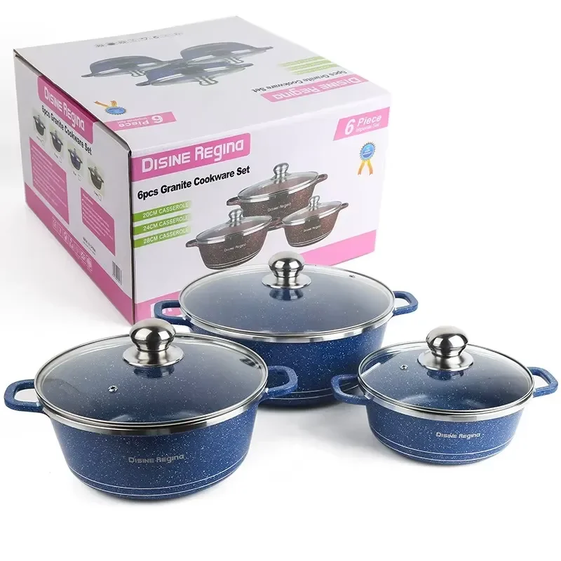 High Quality Cooking Set Granite Soup Pot Cookware Set Cookware Three-piece Cookware Set