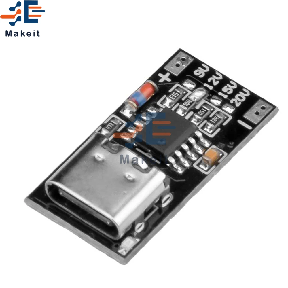 USB-C PD Trigger Board Module PD/QC Decoy Board Fast Charge USB Type-c to 12v High Speed Charger Power Delivery Boost Module