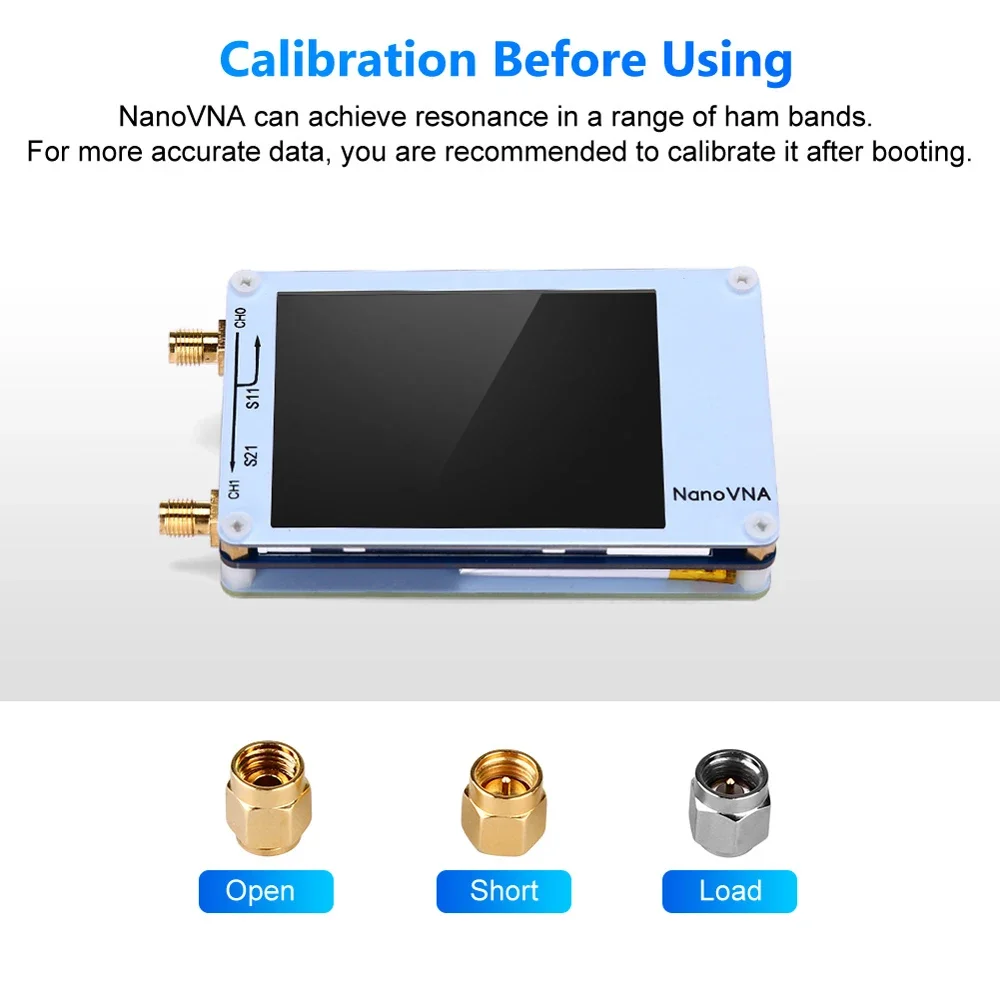 Nano VNA Vector Network Analyzer 50KHz-900MHz Digital Touching Screen Shortwave MF HF VHF UHF Antenna Analyzer Standing Wave