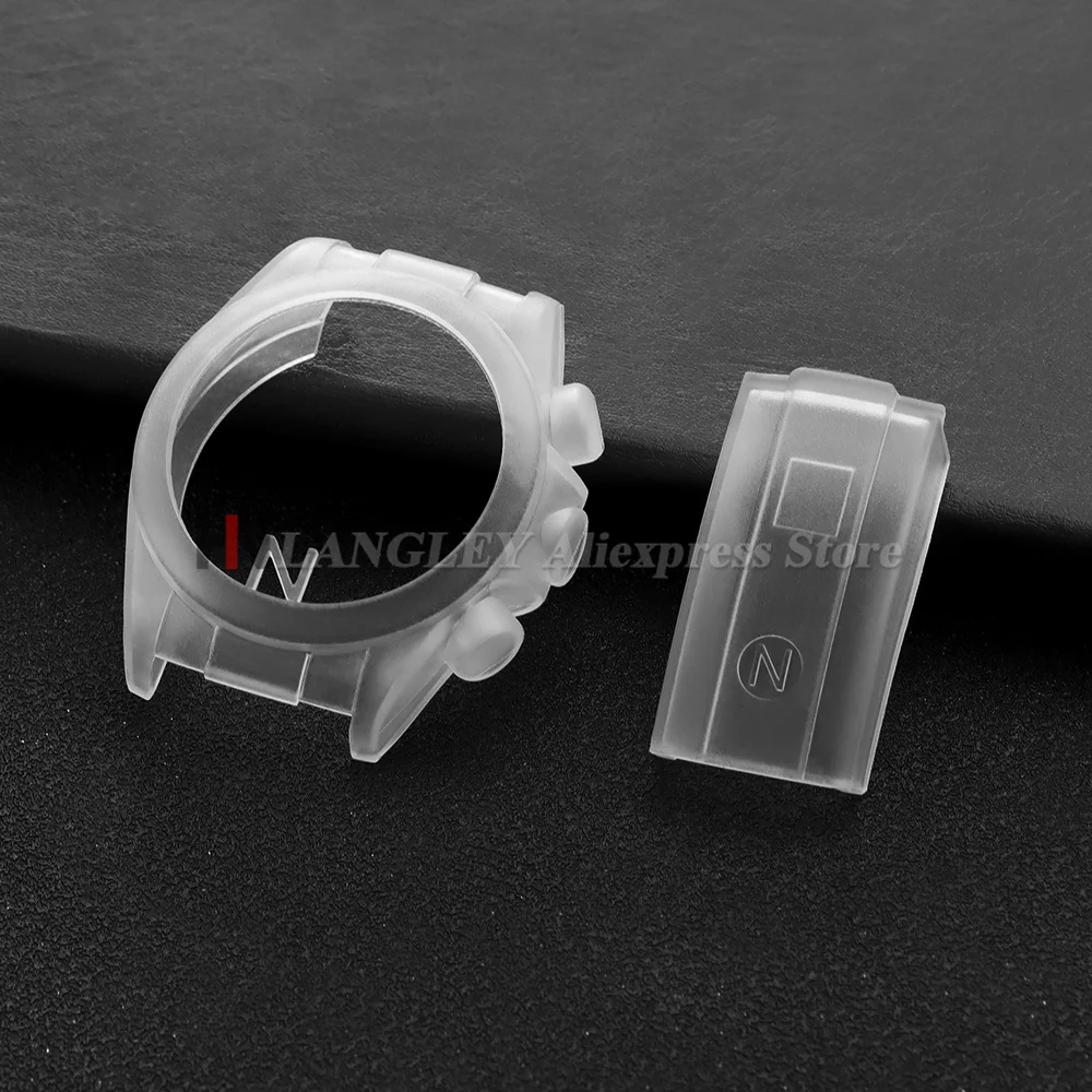 Watch Protective Case for Rolex D-Tona 40mm Water Ghost Yacht Dial Buckle Transparent Scratch-proof Silicone Case Shell Sleeve