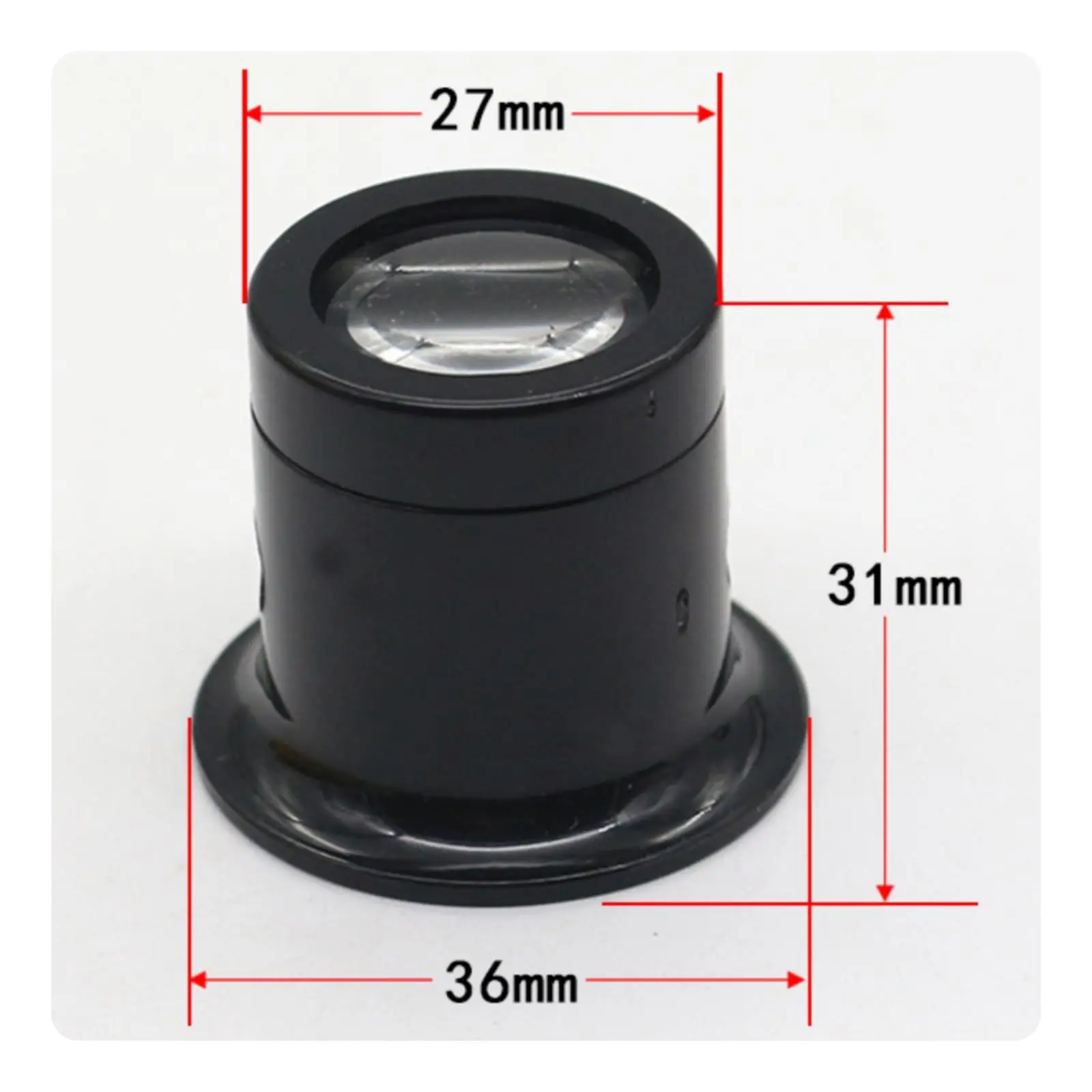 Compact Cylindrical Loupe for Watch Servicing with Resin Lens for Jewelry Inspection and Craft