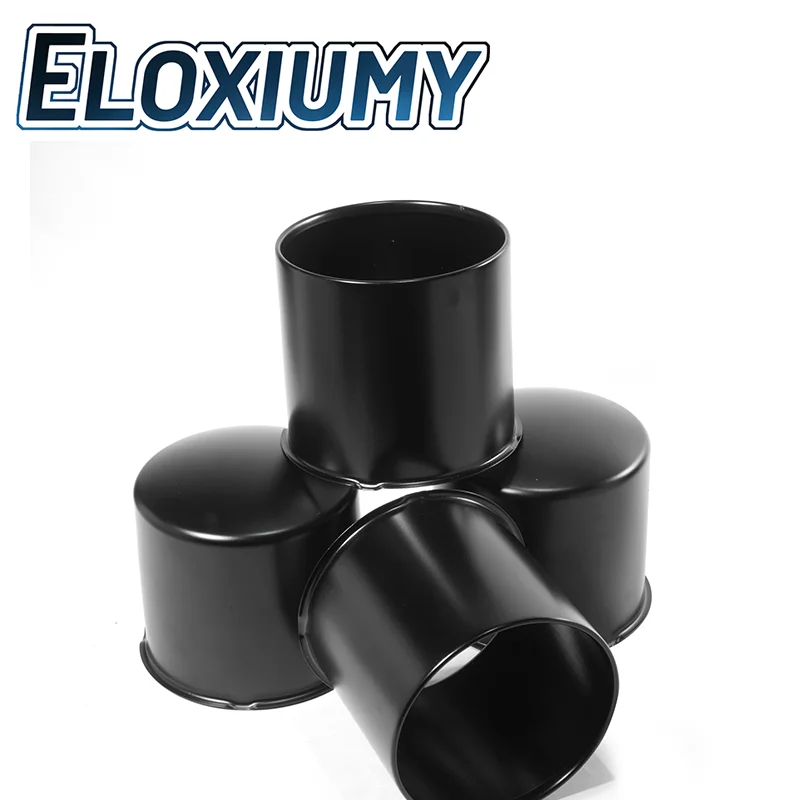 Eloxiumy 2pcs or 4pcs 130mm Stainless Push Through Center Caps Close/Open End For Truck Trailer Wheels Rim Styling Accessories