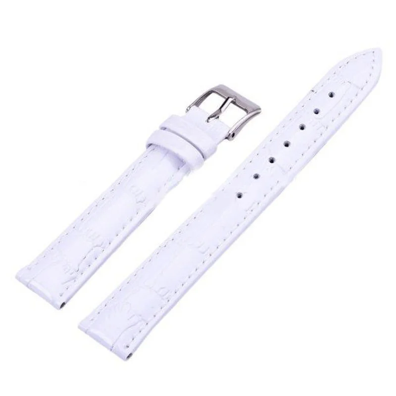 Plain Weave PU Leather Strap Watchband Watch Band New Candy Colors Clock Straps for Watches10MM 12MM 14MM 16MM 18MM 20MM