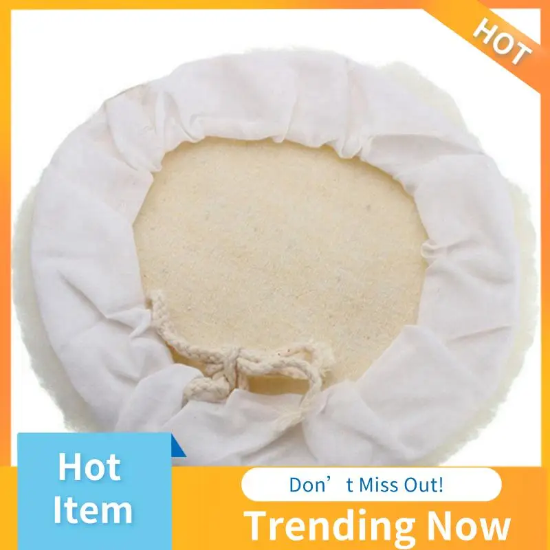 

6 Pieces Of 7-Inch Wool-Like Plush Polishing Disc Wool Pad Buffer Polishing Disc Bundled With Lace-Up Wool Polishing Set Kit