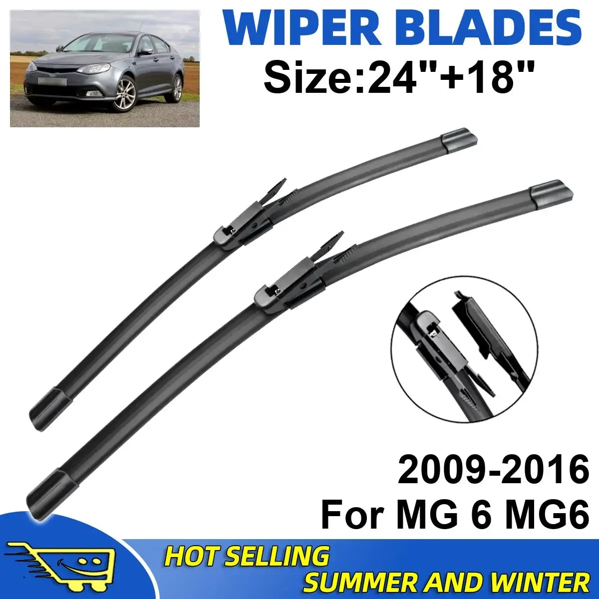 

2PCS Wiper Blades Set Kit For MG 6 MG6 2009-2016 Front Windshield Brushes Windscreen Window Accessories