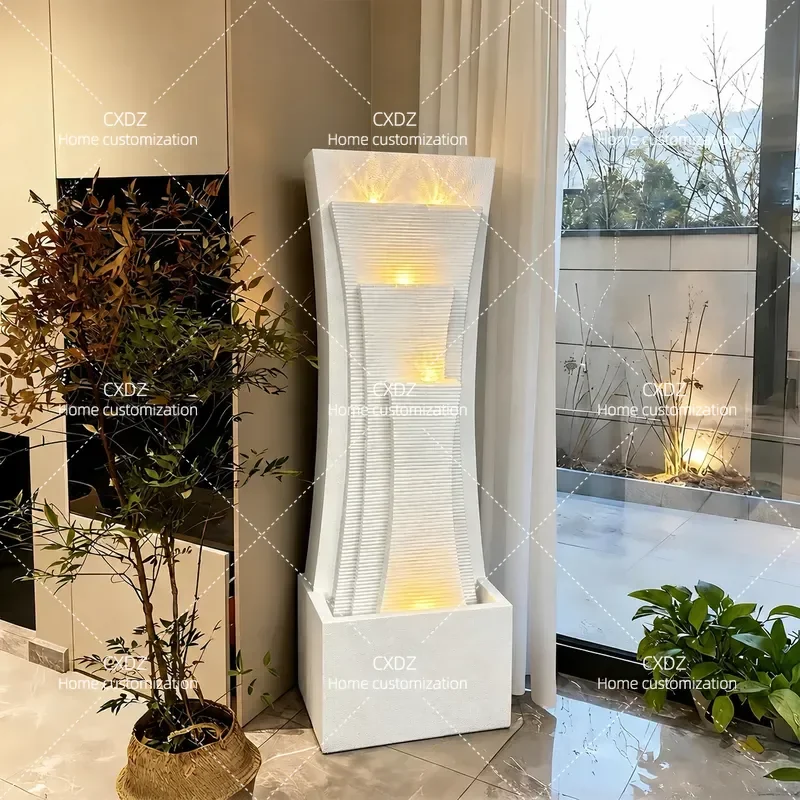 Entrance Rockery Flowing Water Fountain Living Room Lucky Feng Shui Ornament Circulating Water Landscape Housewarming Opening