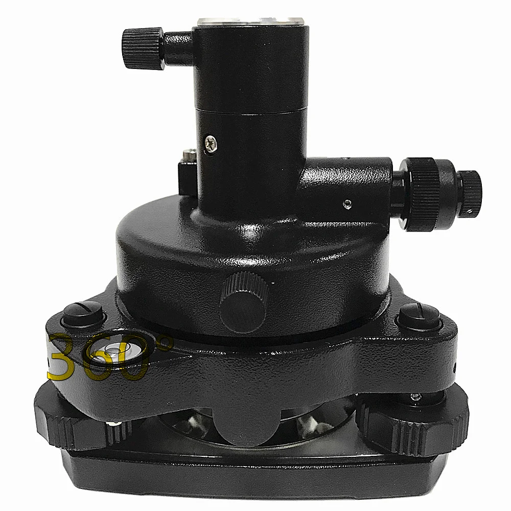 Black Yellow Three-Jaw Tribrach Adapter With Optical Plummet For Total Station Prism Survey Instruments