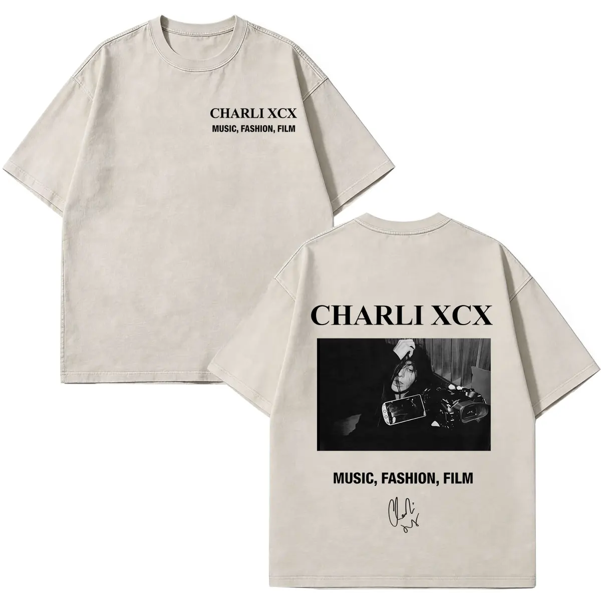 CHARLI XCX  Album Music, Fashion, Film Tour 2026 Print T-shirt Men Women Hip-hop Cotton Casual Fashion Vintage Washed T Shirts