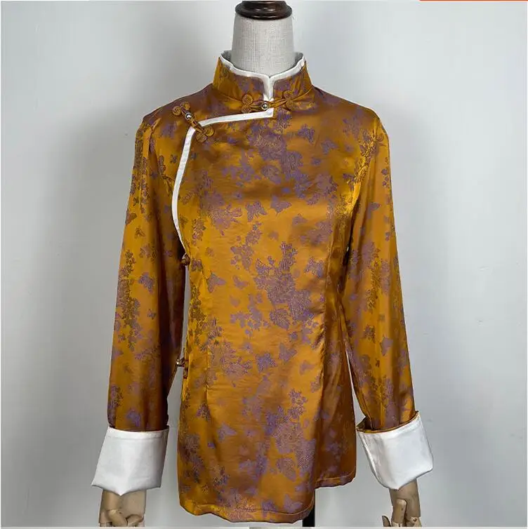 

Tibetan Clothing Women's New High-End Tencel Shirt