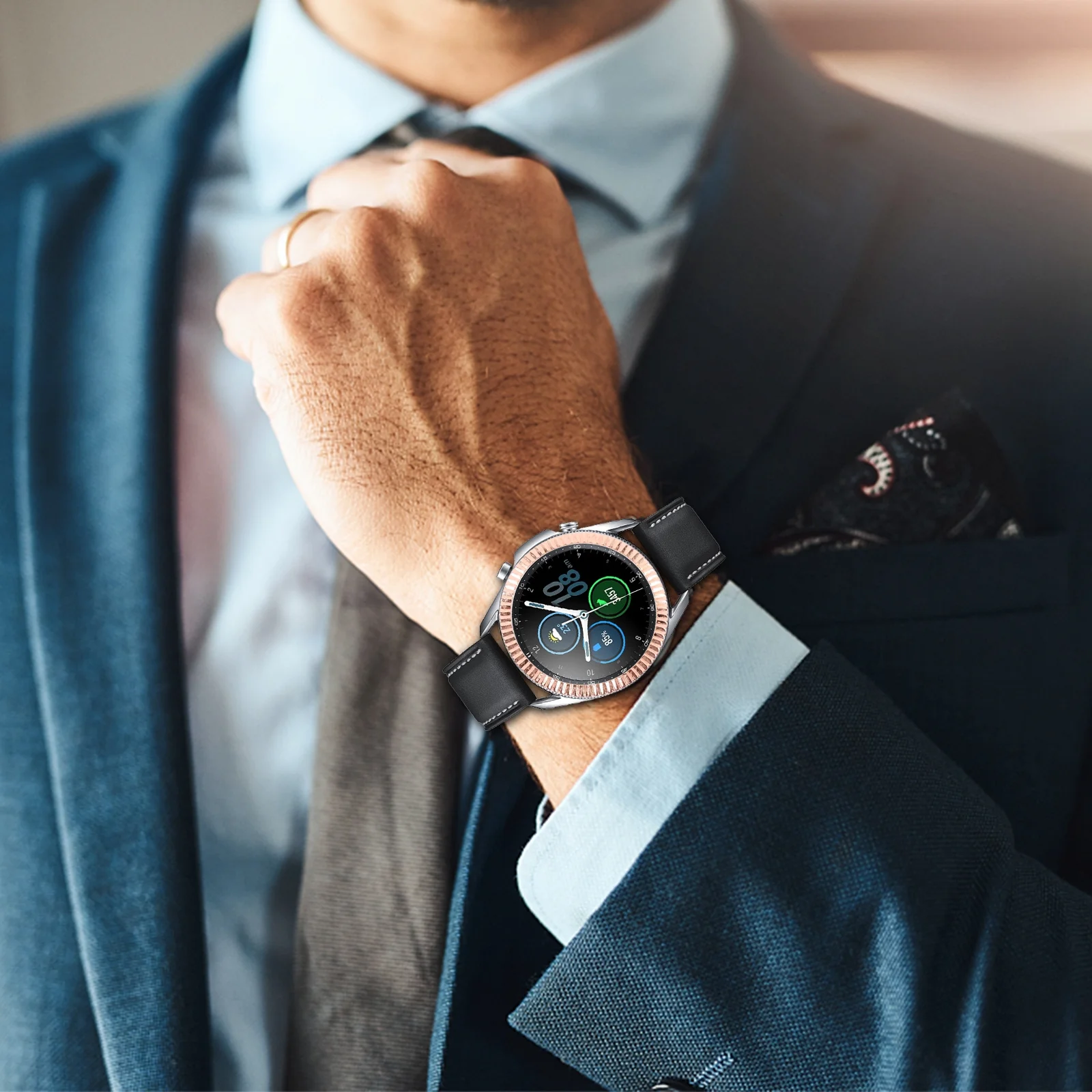 

1Pcs Wave Pattern Alloy Watch Bezel Durable Anti Scratch Cover Smart Watch Accessory Upgrade Fashion Style Protector