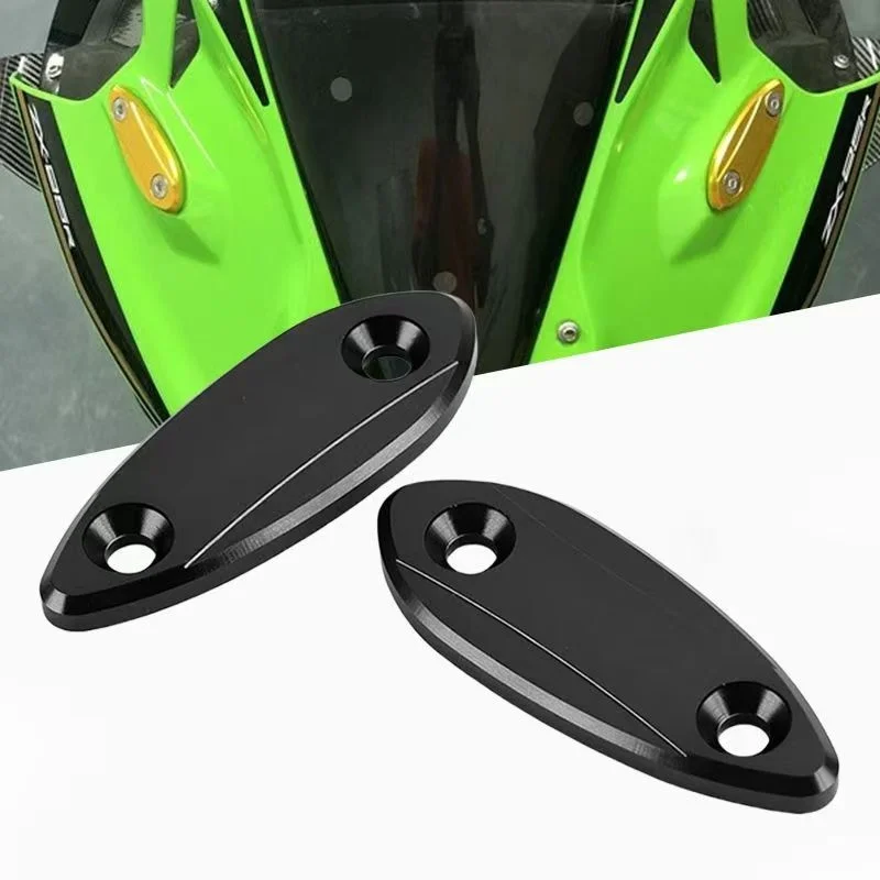 

Fits for Kawasaki ZX25R ZX4RR ZX6R Ninja ZX-25R ZX-4RR KRT 2020-2024 ZX-6R 636 2009-2012 Motorcycle Mirror Block Off Plates Kits