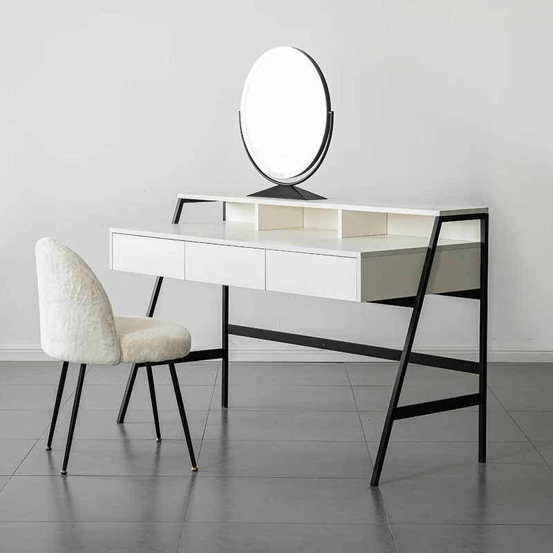 

Italian minimalist style Internet celebrity dressing table Modern minimalist designer dressing table with makeup mirror Bedroom