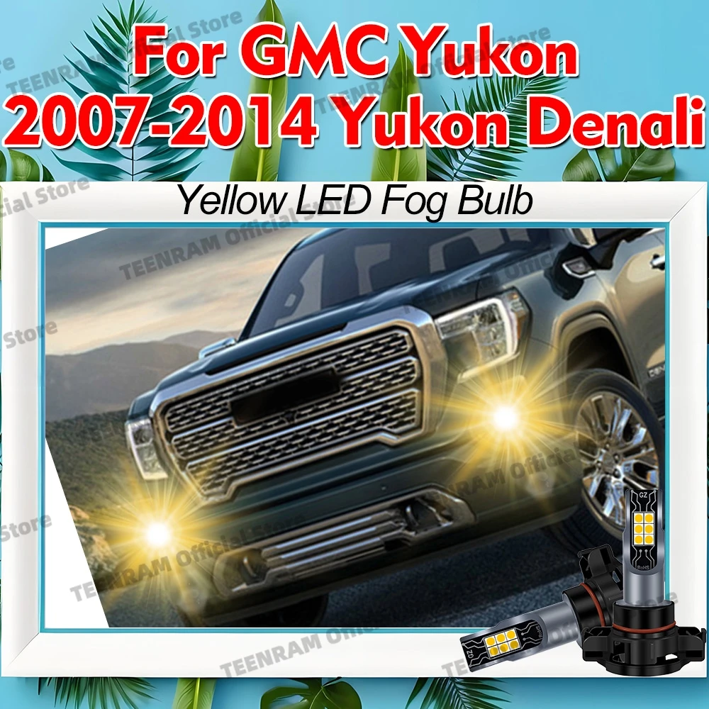 2x Bombillas LED para Faros Antiniebla 5202 5201 PS24W 3000K Amarillas para GMC Yukon 2007-2014 para Yukon Denali 2007 2008 2009 2010 2011 2012 2013