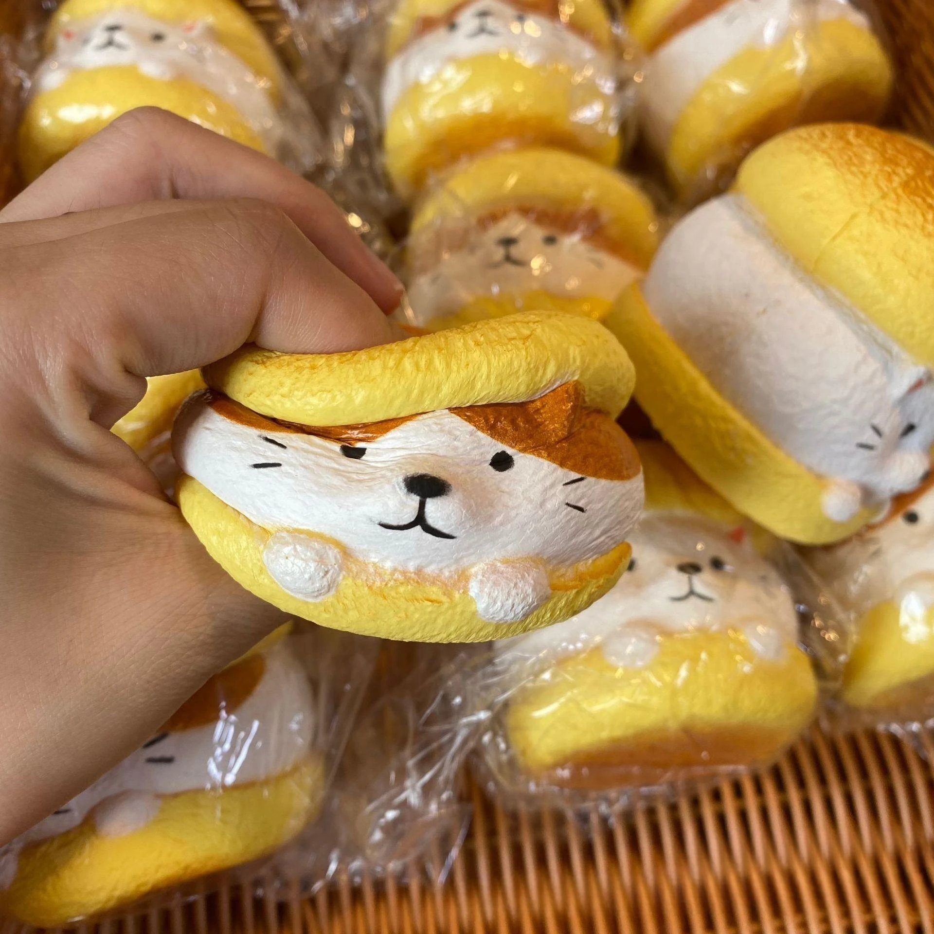 Puff-子犬のためのポケモンフィギュア,ハンバーガー,カワイイ,遅い動物の形をしたおもちゃ,柔らかく,リラックスした,シミュレーション,リラックス,ストレス解消