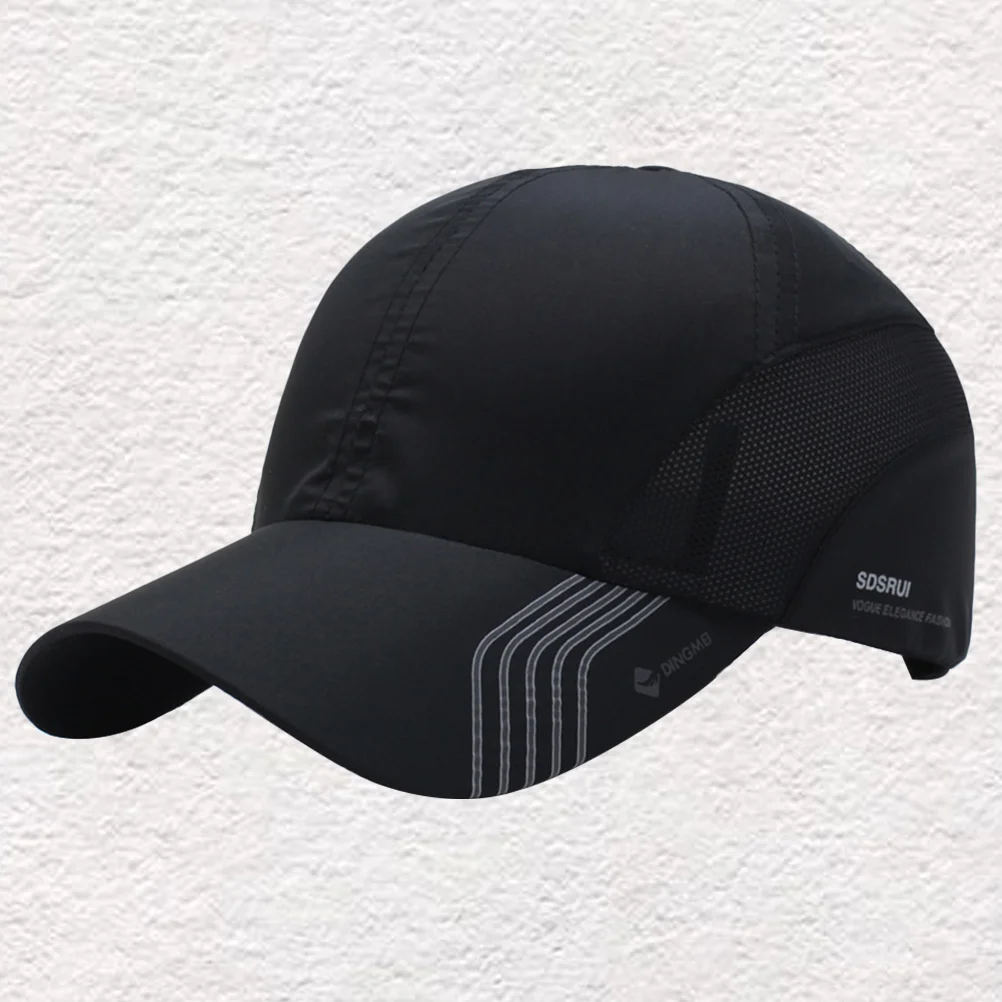 

1pc Quick Dry Baseball Cap Lightweight Sun Protection Hat For Running Golf Outdoor Unisex Mesh Peaked Summer Snapback Cap