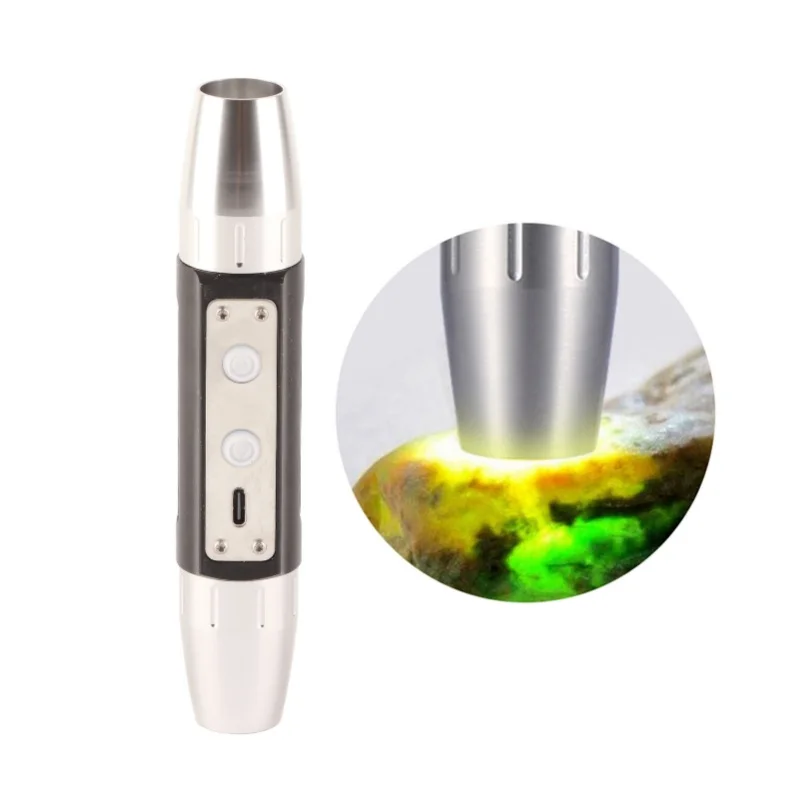 DX6 USB قابلة للشحن 6 أضواء الخبراء اليشم مصباح يدوي مشرق الشعلة لتقييم المجوهرات