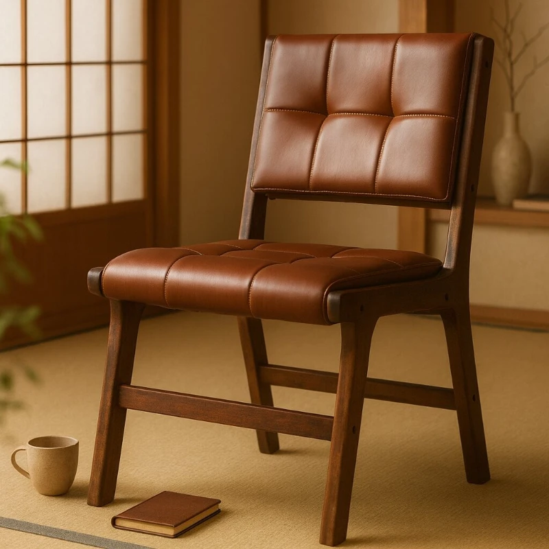 

Modern Solid Wood Dining Chair with Minimalist Upholstered Seat Nordic Backrest for Hotel Desk Living Room & Study