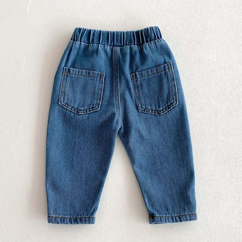 Casual Kids Baby Girls Boys Solid Color Jeans Spring Autumn Kids Baby Girls Boys Children Clothing Baby Girls Jeans