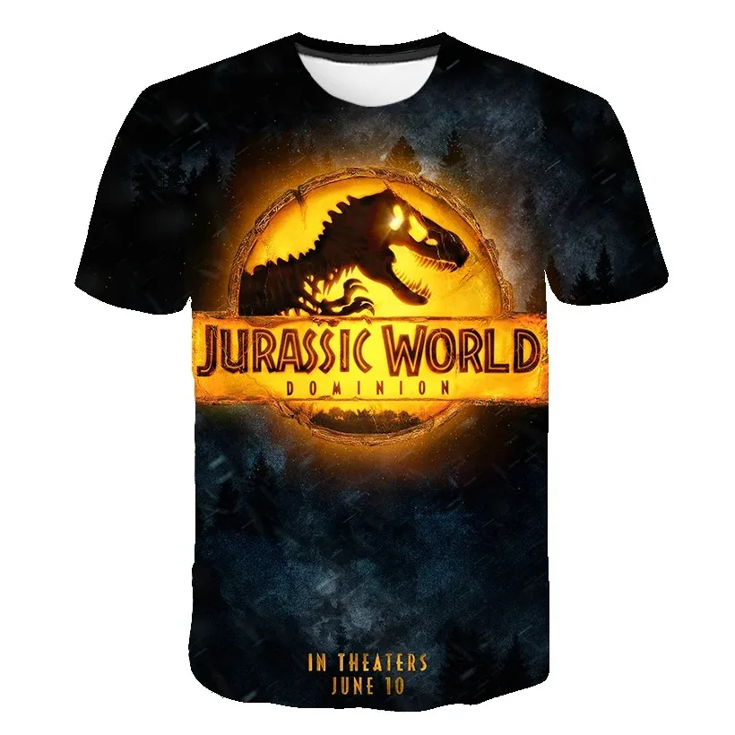 Summer Trend 3D Dinosaur Clothing O-neck Short Sleeve Jurassic World Pattern T-Shirt Daily Casual Extra large Men Clothing