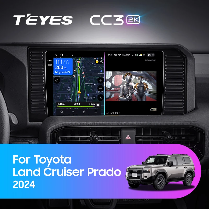 TEYES CC3 2K For Toyota Land Cruiser Prado J250 2024 Car Radio Multimedia Video Player Navigation stereo GPS Android 10 No 2din 2 din dvd