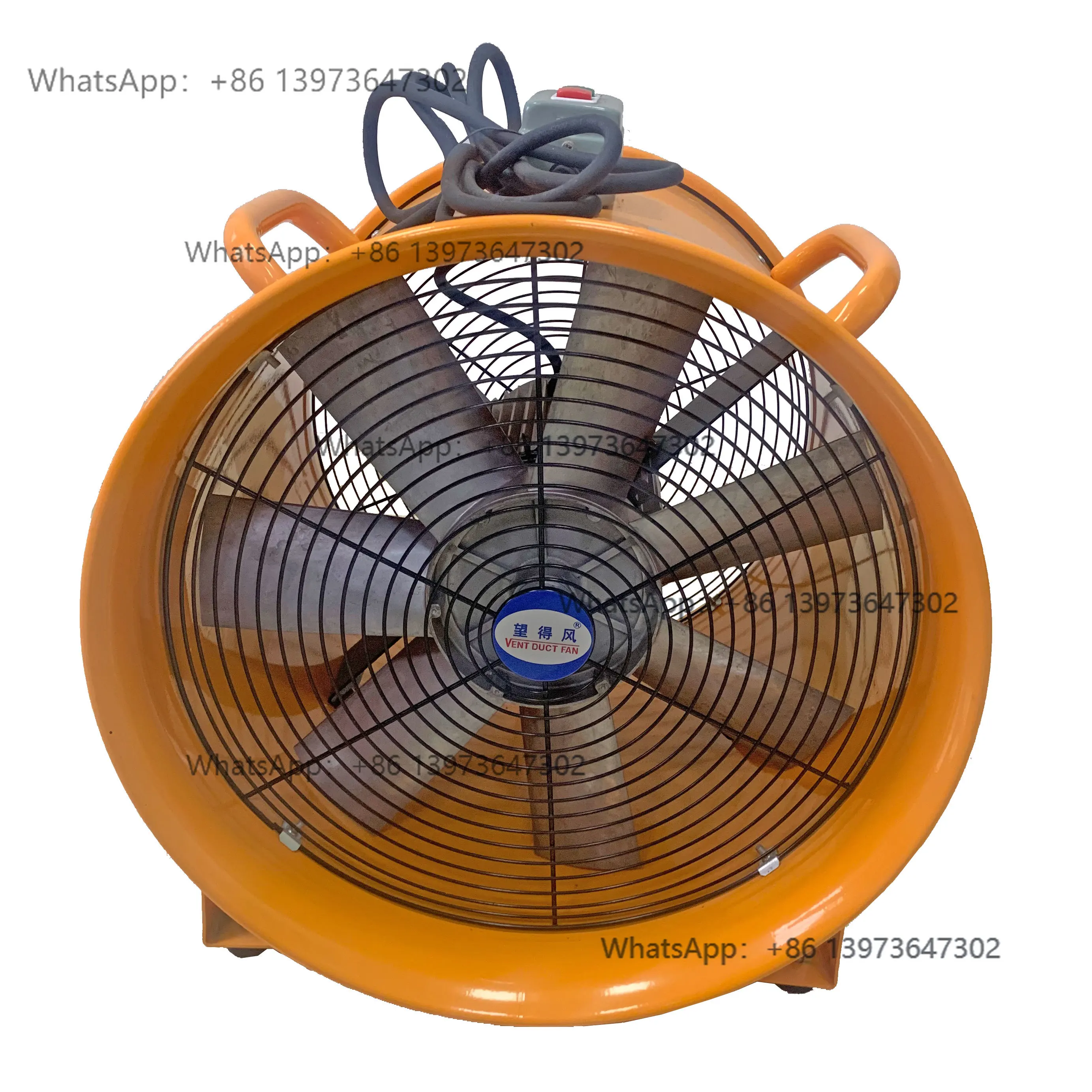 ID 18 Inch 450mm Diameter Industrial Portable Axial Fan for Flexible Ducting air Supply and Exhaust