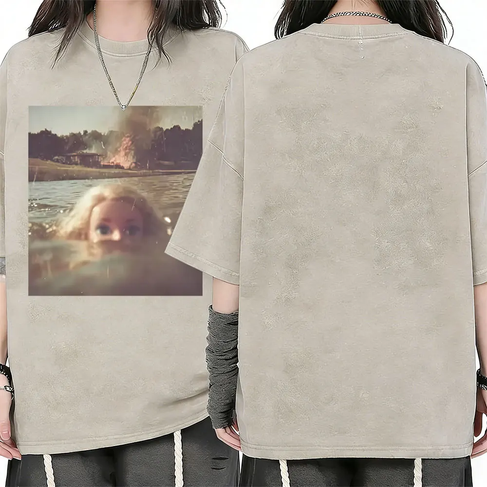 

Washed Vintage Diving Doll Funny Meme T-shirt Men Women Casual Cotton T Shirts Unisex Y2k Oversized Style Short Sleeve T-shirts