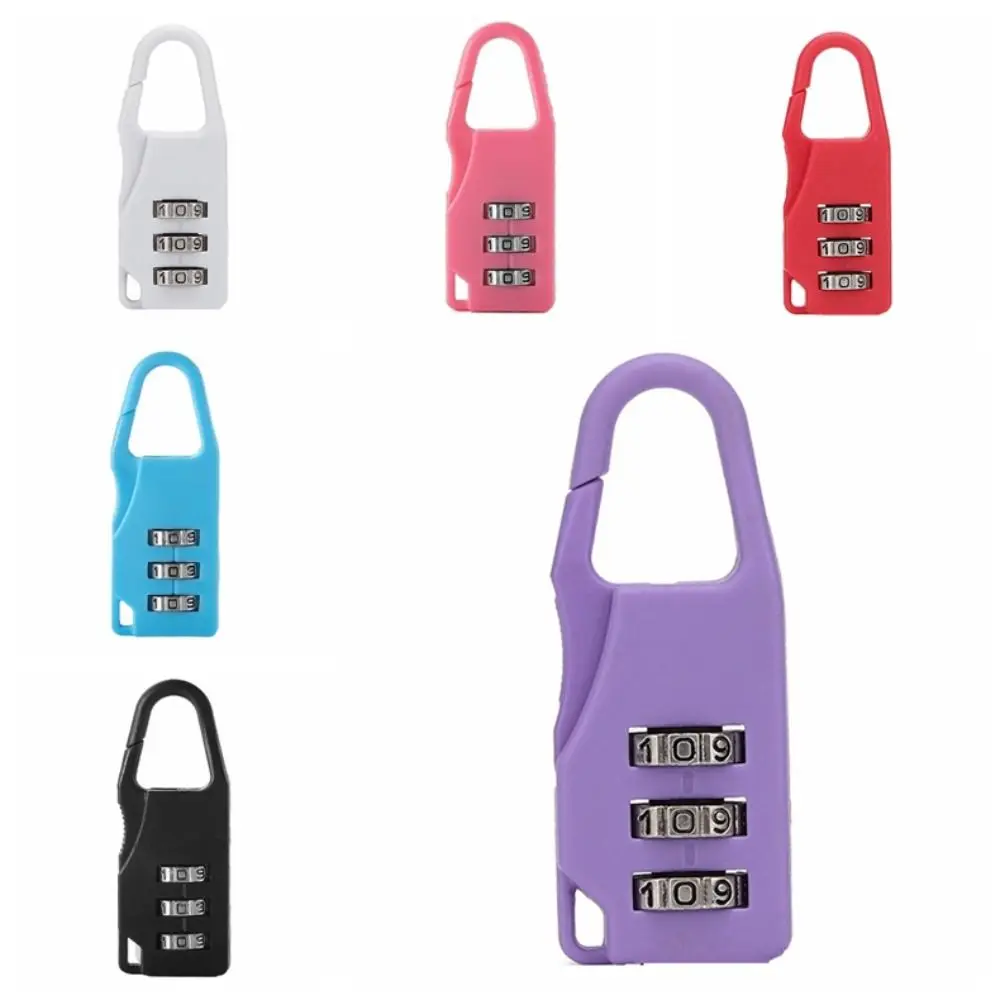 Digit Suitcase Combination Lock Plastic 3 Dial Digit Mini Combination Padlock Safty Anti-theft Backpack Combination Lock