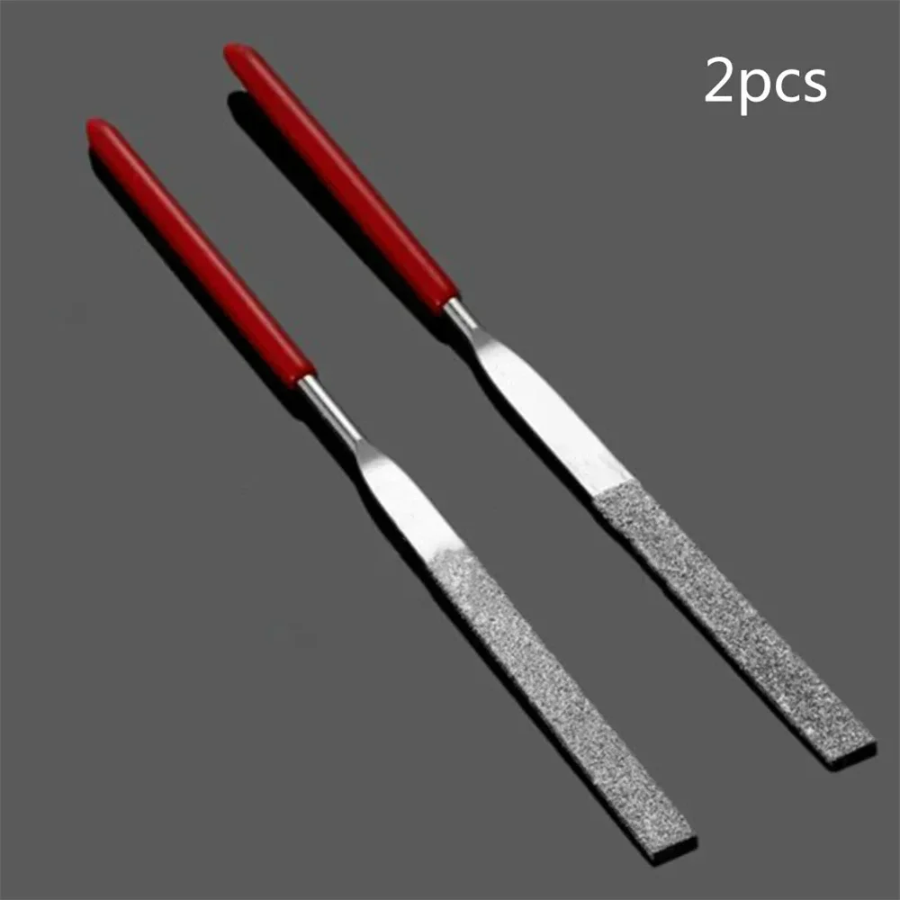 2 stücke Diamant Datei Set DIY Holz Raspel Datei Nadel Schmuck Polieren Werkzeug Metall Stein Schleifen Flache Diamant Nadel Datei