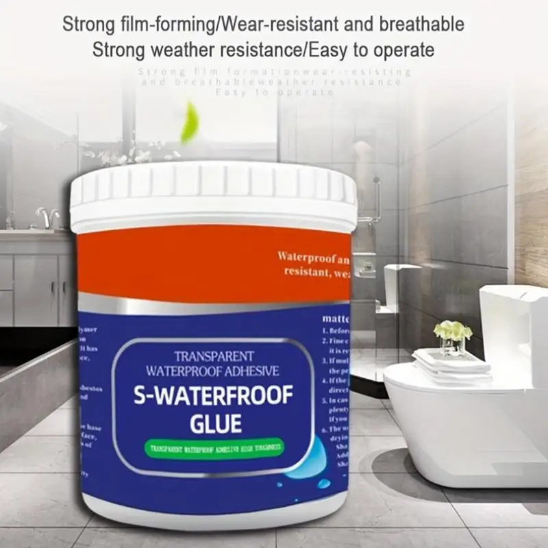 Waterproof Anti-Leakage Agent 300g Waterproof Adhesive Invisible Adhesive Glue For Strong Leakage Prevention Brush Included For