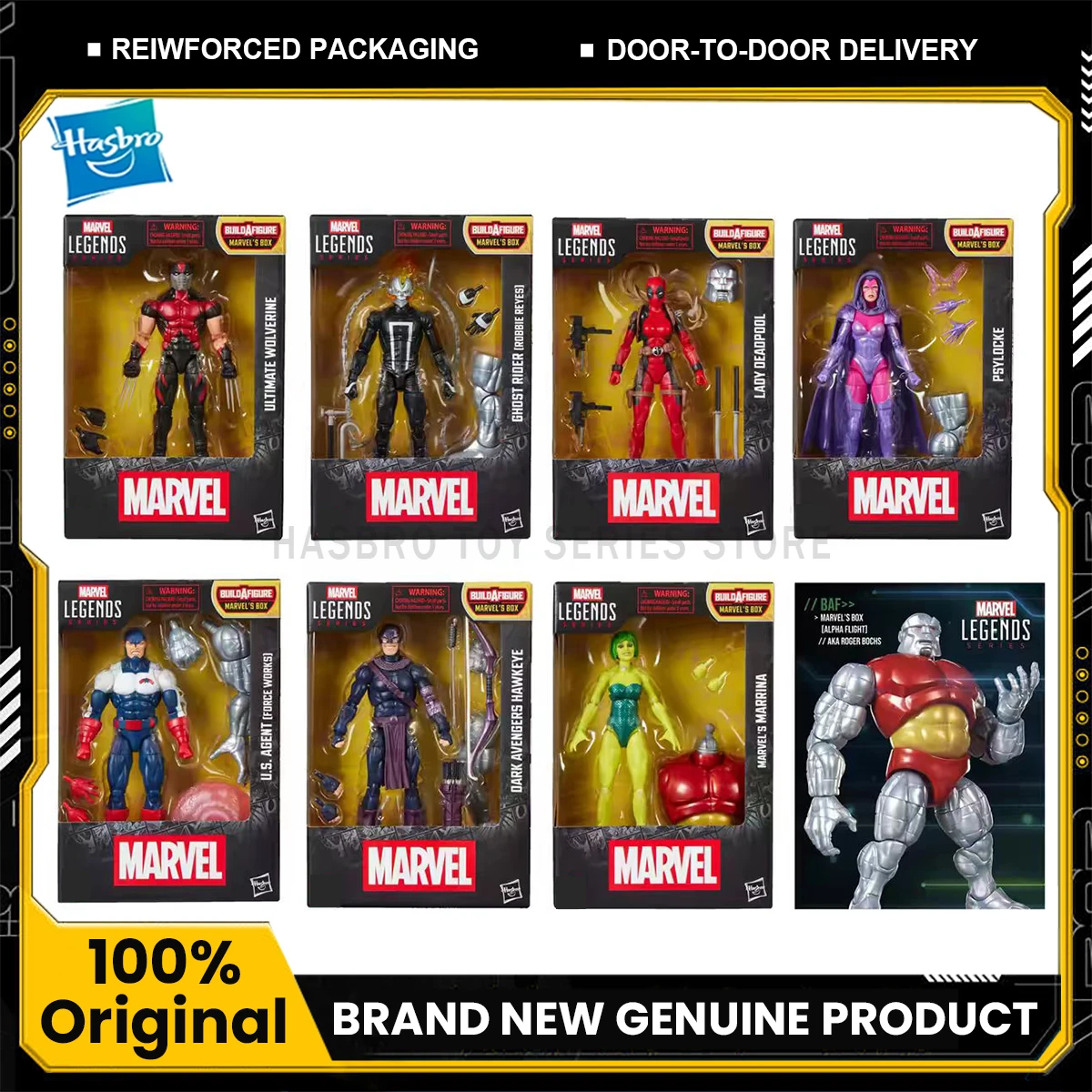 hasbro-marvel-legends-series-ultimate-wolverine-dark-avengers-hawkeye-lady-deadpool-ghost-rider-psylocke-action-figure-model-toy