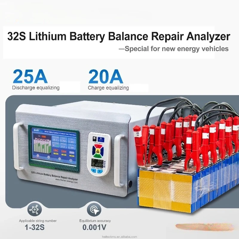 2-32S 25A Lithium Battery Repair Kit with Built-in 20A Adjustable Charger WiFi Enabled Equalization for Battery Maintenance