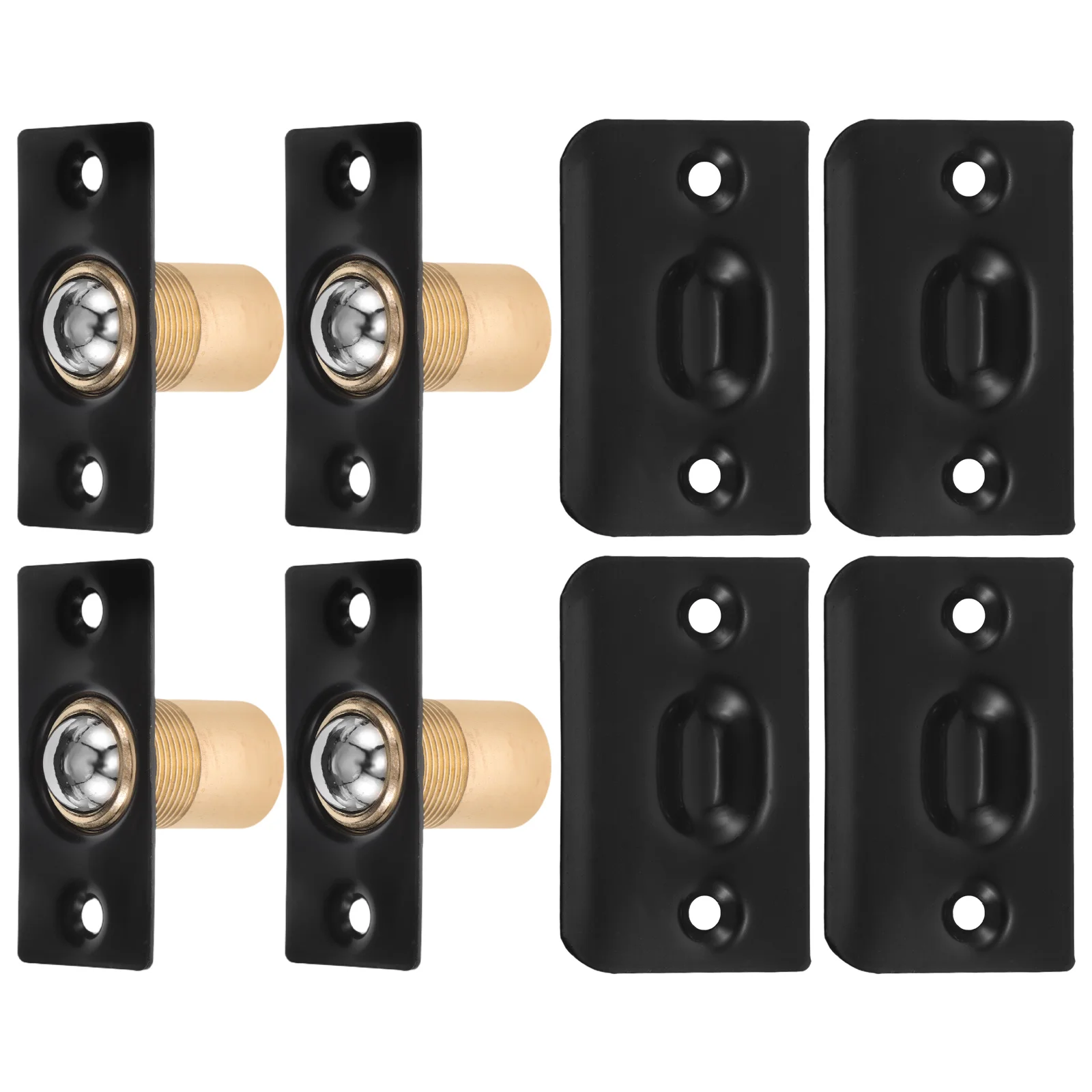 

4 Pcs Door Top Beads Stainless Steel Adjustable Spring Ball Catcher French Door Latch Hidden Mechanism Easy Hardware Accessories