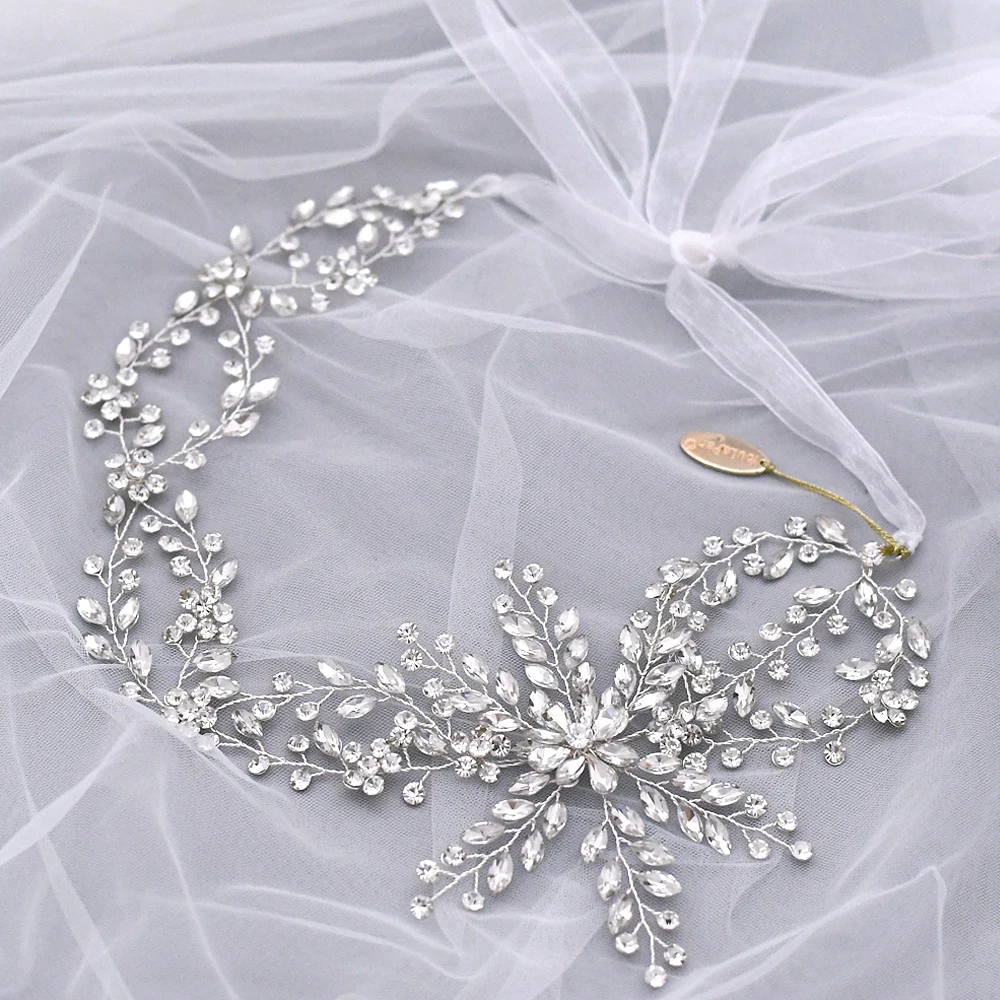 Bridal Wedding Rhinestone Belt For Wedding Dresses Fashion Party Wedding Belts Silver Color Bridesmaid Decorative Belts SH242