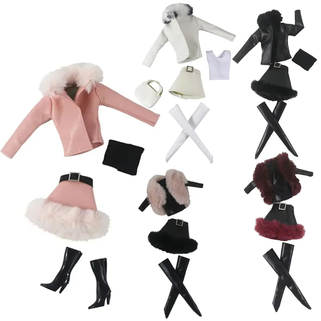 手作り BABI 服革毛皮の服の衣装 11.5 インチ 30 センチメートル人形 bjd 服多くのスタイルのギフト人形アクセサリー