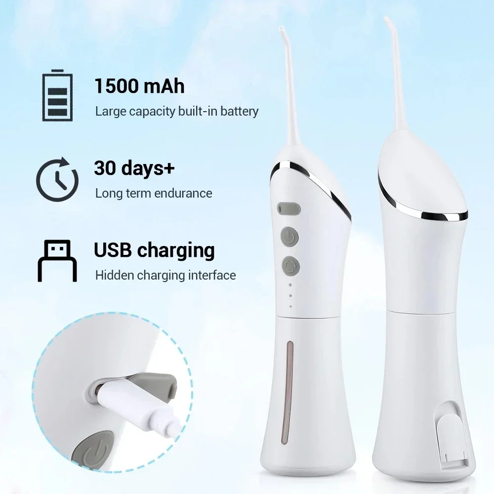 Draagbare hoge druk Handige tandflosser Waterflosser Elektrische tandenborstel Whitening USB Oplaadbare tandvleesverzorging Jet Scaler