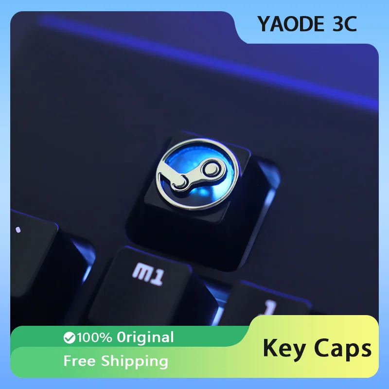 

Keystone Steam Theme Keycap Personalized Zinc Aluminum Alloy Key Cap R4 Profile Metal Mechanical Keyboard Computer Accessory