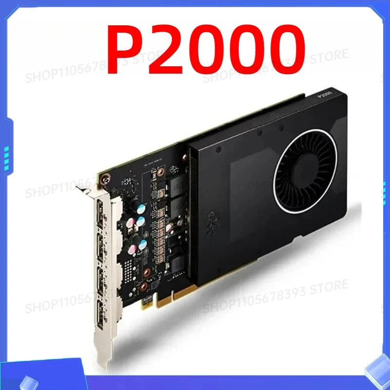 P2000 5GB Professional Graphics Card P20005GB QuadroP20005GB For Rendering Drawing UG Modeling 030-0571-000